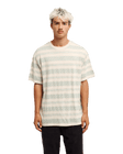 The Quiksilver Mens Birdwood Jacquard T-Shirt in Peyote Heritage Stripe Jacquard