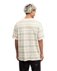 The Quiksilver Mens Birdwood Jacquard T-Shirt in Peyote Heritage Stripe Jacquard