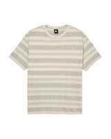 The Quiksilver Mens Birdwood Jacquard T-Shirt in Peyote Heritage Stripe Jacquard