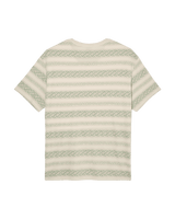 The Quiksilver Mens Birdwood Jacquard T-Shirt in Peyote Heritage Stripe Jacquard