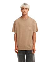 The Quiksilver Mens Guana Washed T-Shirt in Pine Bark