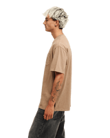 The Quiksilver Mens Guana Washed T-Shirt in Pine Bark