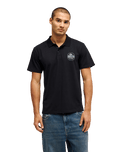 The Quiksilver Mens Stretch Polo Shirt in Black