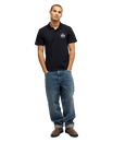 The Quiksilver Mens Stretch Polo Shirt in Black