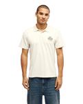 The Quiksilver Mens Stretch Polo Shirt in Bone White