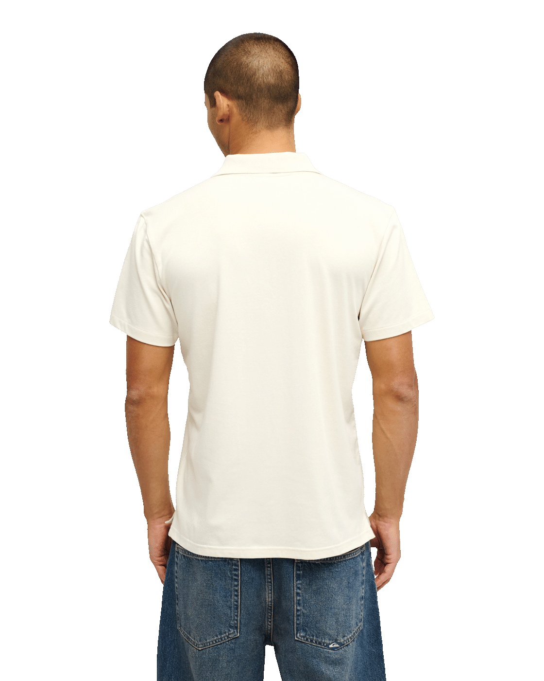 The Quiksilver Mens Stretch Polo Shirt in Bone White