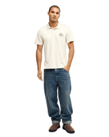 The Quiksilver Mens Stretch Polo Shirt in Bone White