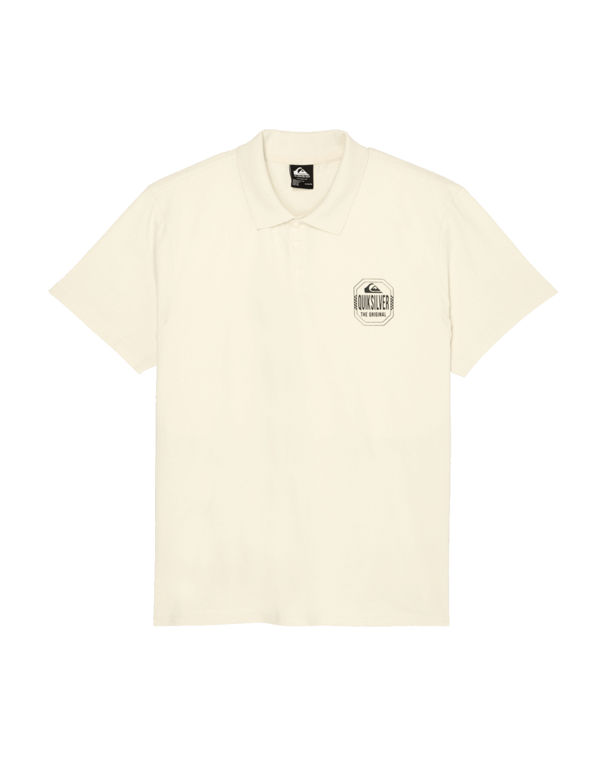 The Quiksilver Mens Stretch Polo Shirt in Bone White