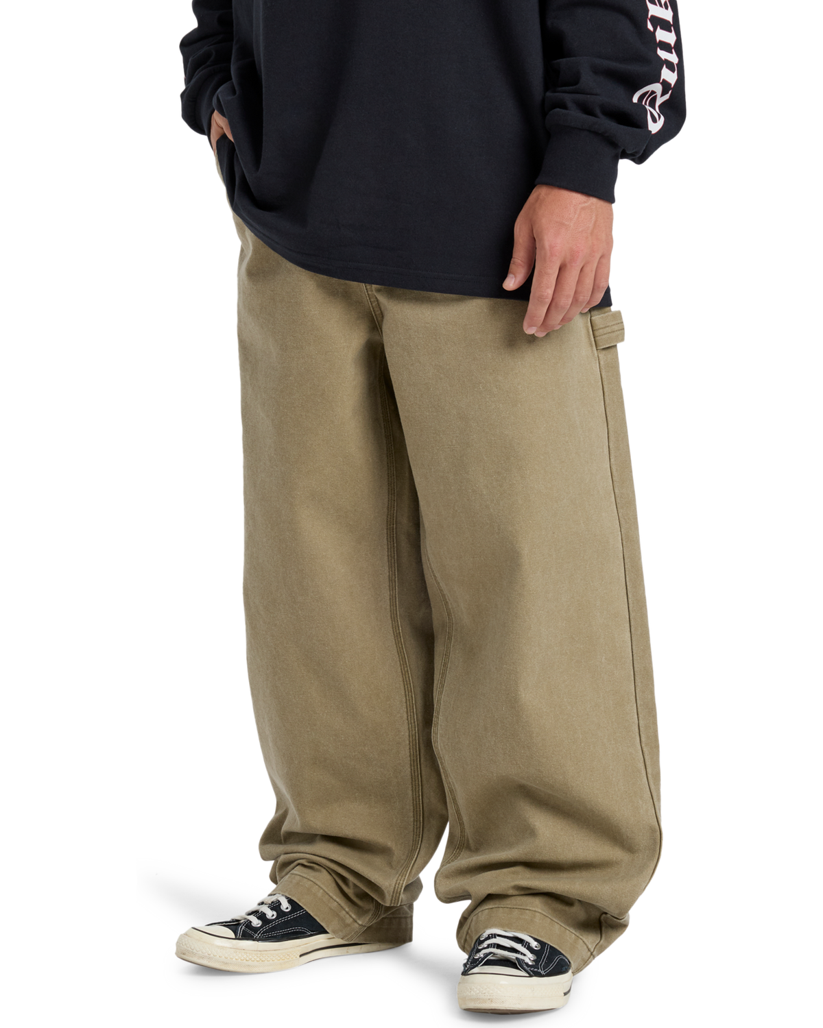The Quiksilver Mens Mercury Straight Out Trousers in Elmwood