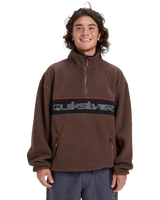 The Quiksilver Mens Omni Sherpa Fleece Jacket in Chocolate Brown