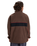 The Quiksilver Mens Omni Sherpa Fleece Jacket in Chocolate Brown