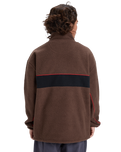 The Quiksilver Mens Omni Sherpa Fleece Jacket in Chocolate Brown