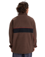The Quiksilver Mens Omni Sherpa Fleece Jacket in Chocolate Brown