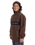 The Quiksilver Mens Omni Sherpa Fleece Jacket in Chocolate Brown