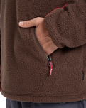 The Quiksilver Mens Omni Sherpa Fleece Jacket in Chocolate Brown