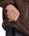 The Quiksilver Mens Omni Sherpa Fleece Jacket in Chocolate Brown