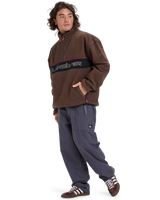 The Quiksilver Mens Omni Sherpa Fleece Jacket in Chocolate Brown