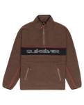 The Quiksilver Mens Omni Sherpa Fleece Jacket in Chocolate Brown