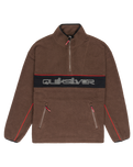 The Quiksilver Mens Omni Sherpa Fleece Jacket in Chocolate Brown