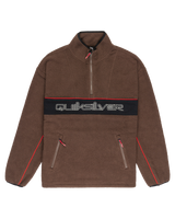 The Quiksilver Mens Omni Sherpa Fleece Jacket in Chocolate Brown