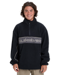 The Quiksilver Mens Omni Sherpa Fleece Jacket in Black