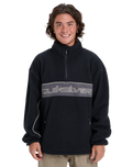 The Quiksilver Mens Omni Sherpa Fleece Jacket in Black