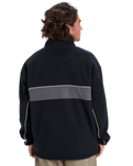 The Quiksilver Mens Omni Sherpa Fleece Jacket in Black