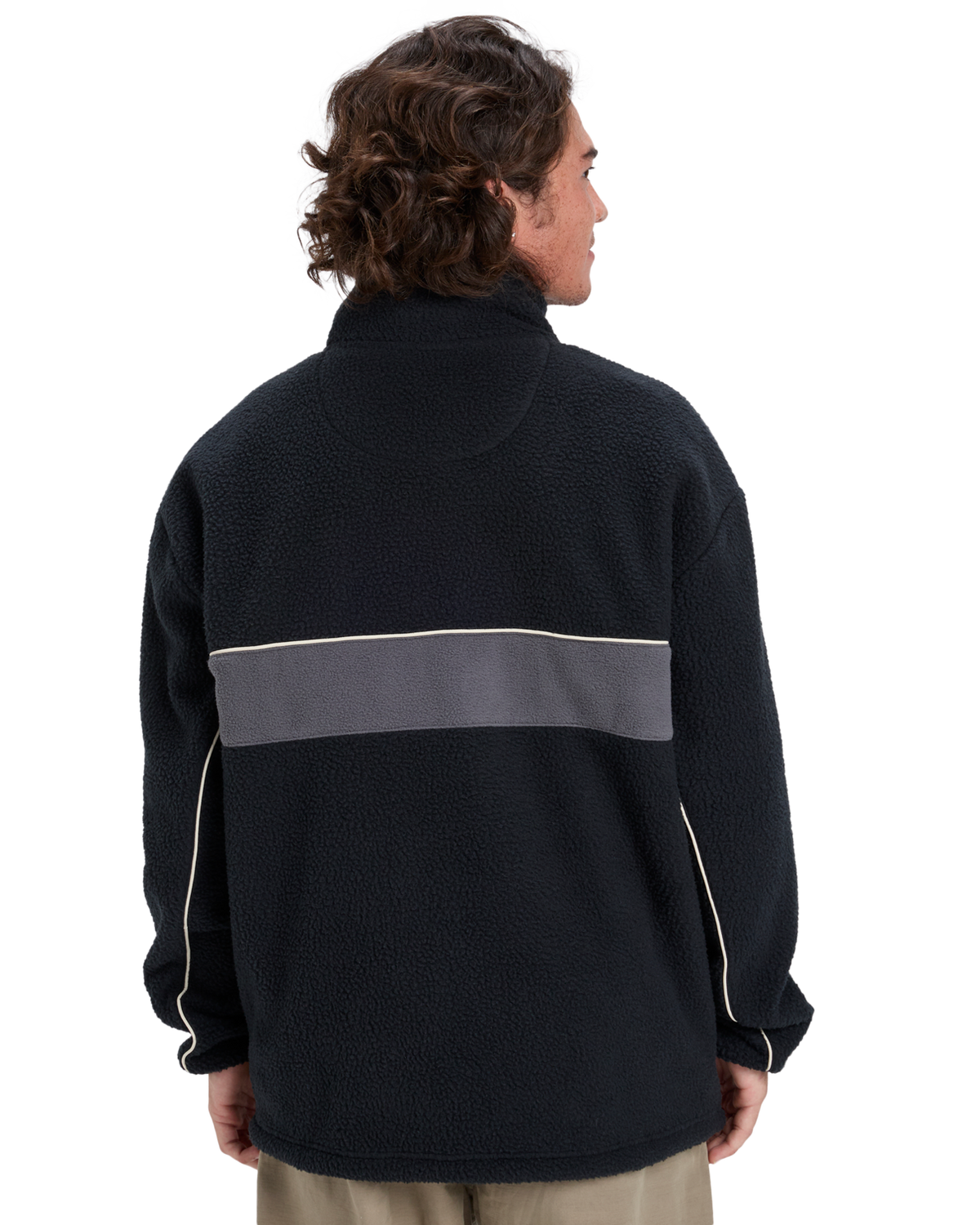 The Quiksilver Mens Omni Sherpa Fleece Jacket in Black