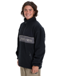 The Quiksilver Mens Omni Sherpa Fleece Jacket in Black