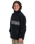 The Quiksilver Mens Omni Sherpa Fleece Jacket in Black