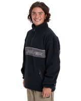 The Quiksilver Mens Omni Sherpa Fleece Jacket in Black