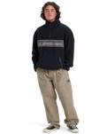 The Quiksilver Mens Omni Sherpa Fleece Jacket in Black