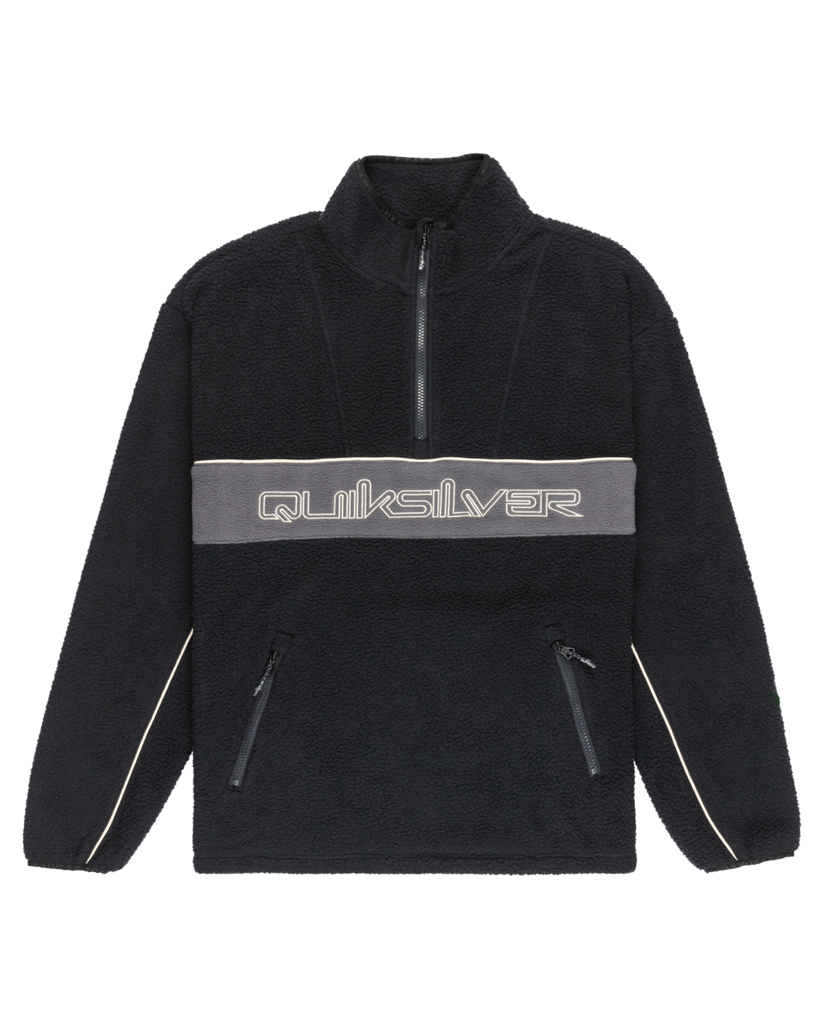 The Quiksilver Mens Omni Sherpa Fleece Jacket in Black