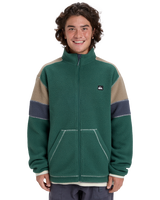 The Quiksilver Mens Clean Coast Block Fleece Jacket in Trekking Green