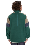 The Quiksilver Mens Clean Coast Block Fleece Jacket in Trekking Green