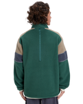 The Quiksilver Mens Clean Coast Block Fleece Jacket in Trekking Green