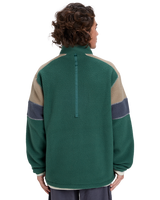 The Quiksilver Mens Clean Coast Block Fleece Jacket in Trekking Green