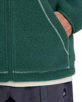 The Quiksilver Mens Clean Coast Block Fleece Jacket in Trekking Green
