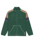 The Quiksilver Mens Clean Coast Block Fleece Jacket in Trekking Green