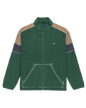 The Quiksilver Mens Clean Coast Block Fleece Jacket in Trekking Green