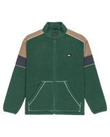 The Quiksilver Mens Clean Coast Block Fleece Jacket in Trekking Green