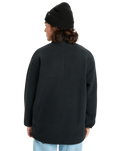 Clean Coast Zip Fleece Jacket in Black