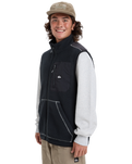 The Quiksilver Mens Clean Coast Gilet in Black