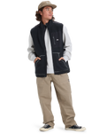 The Quiksilver Mens Clean Coast Gilet in Black