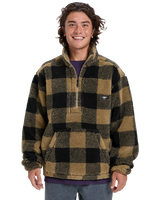 The Quiksilver Mens Mercury Woodlands Sherpa Fleece Jacket in Elmwood