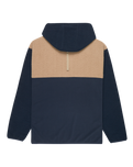 Ocean View Mix Up Hooded Fleece Jacket in Dark Navy