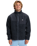 Shallow Water Full Zip Fleece Jacket in Indian Ink Heather