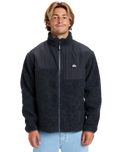 Shallow Water Full Zip Fleece Jacket in Indian Ink Heather