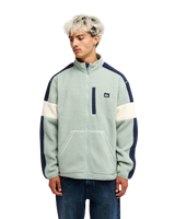 Clean Coast Block Zip Up Fleece in Iceberg Green