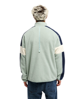 Clean Coast Block Zip Up Fleece in Iceberg Green